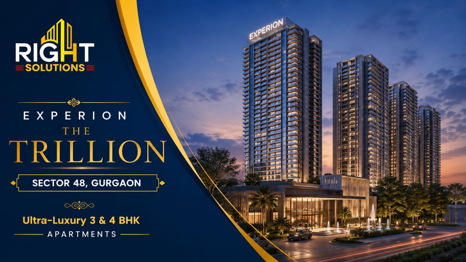 Experion The Trillion Sector 48 Gurgaon | Ultra-Luxury 3 & 4 BHK Apartments
