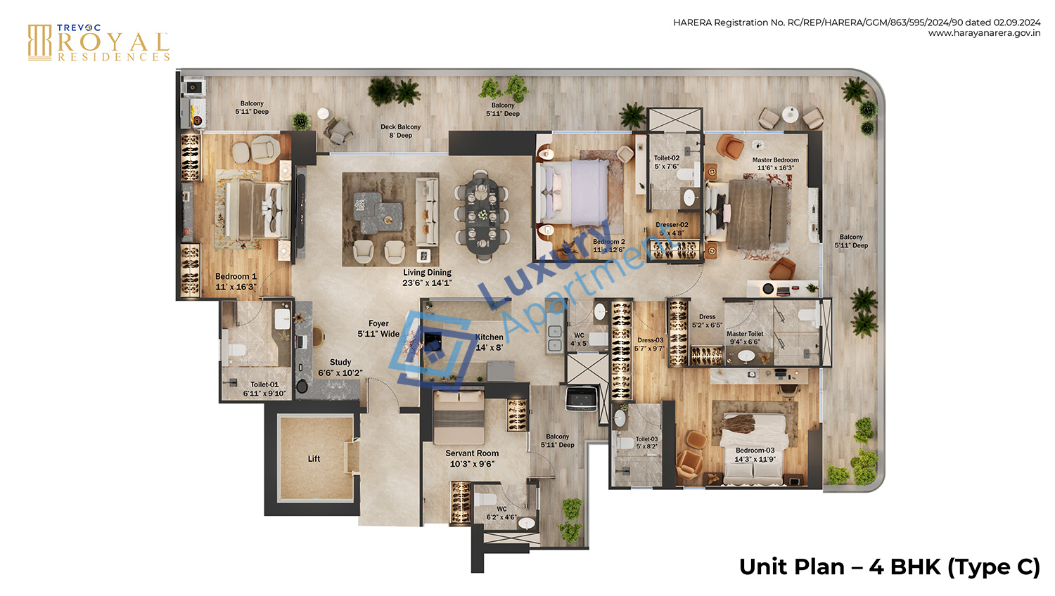 4 BHK (Type-C)