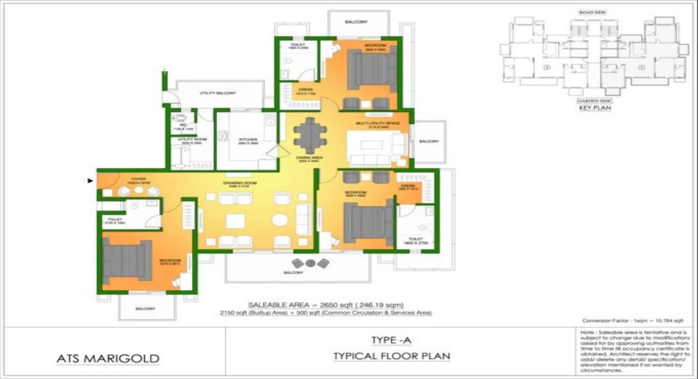 3 BHK ( 2650 Sq. Ft. )