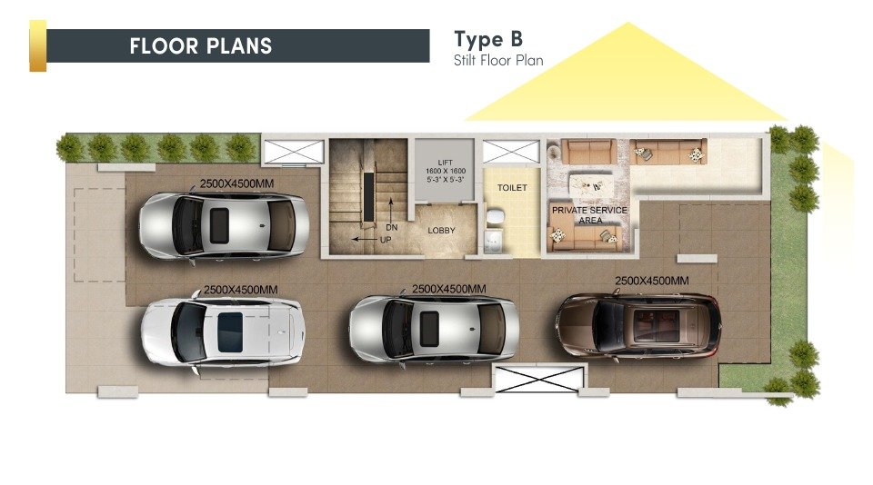 Signature Global Sector 37D Type B Stilt Floor Plan