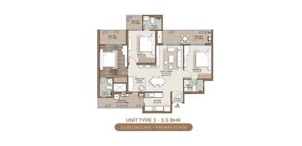3.5 BHK Floor Plan