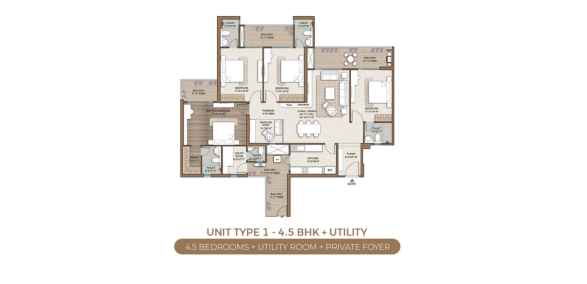 4.5 BHK Floor Plan
