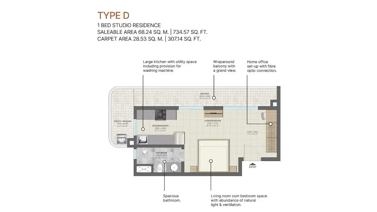 1 BHK/ Studio